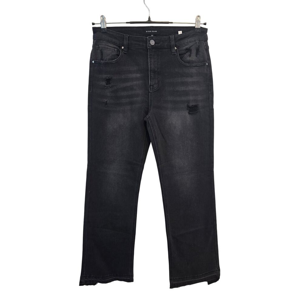 Risen Black Distressed Jeans Size 13/31 NWT